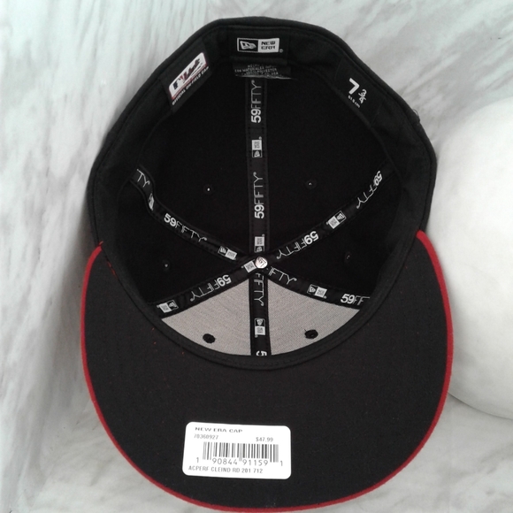 New Era Arizona Diamondbacks ALT 2 MLB 59Fifty Fitted Hat Cap 7 3/4 Black/Brick - Picture 3 of 4
